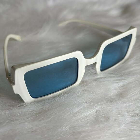 Blue Tinted Plastic Frame Glasses - Picture 4 of 4